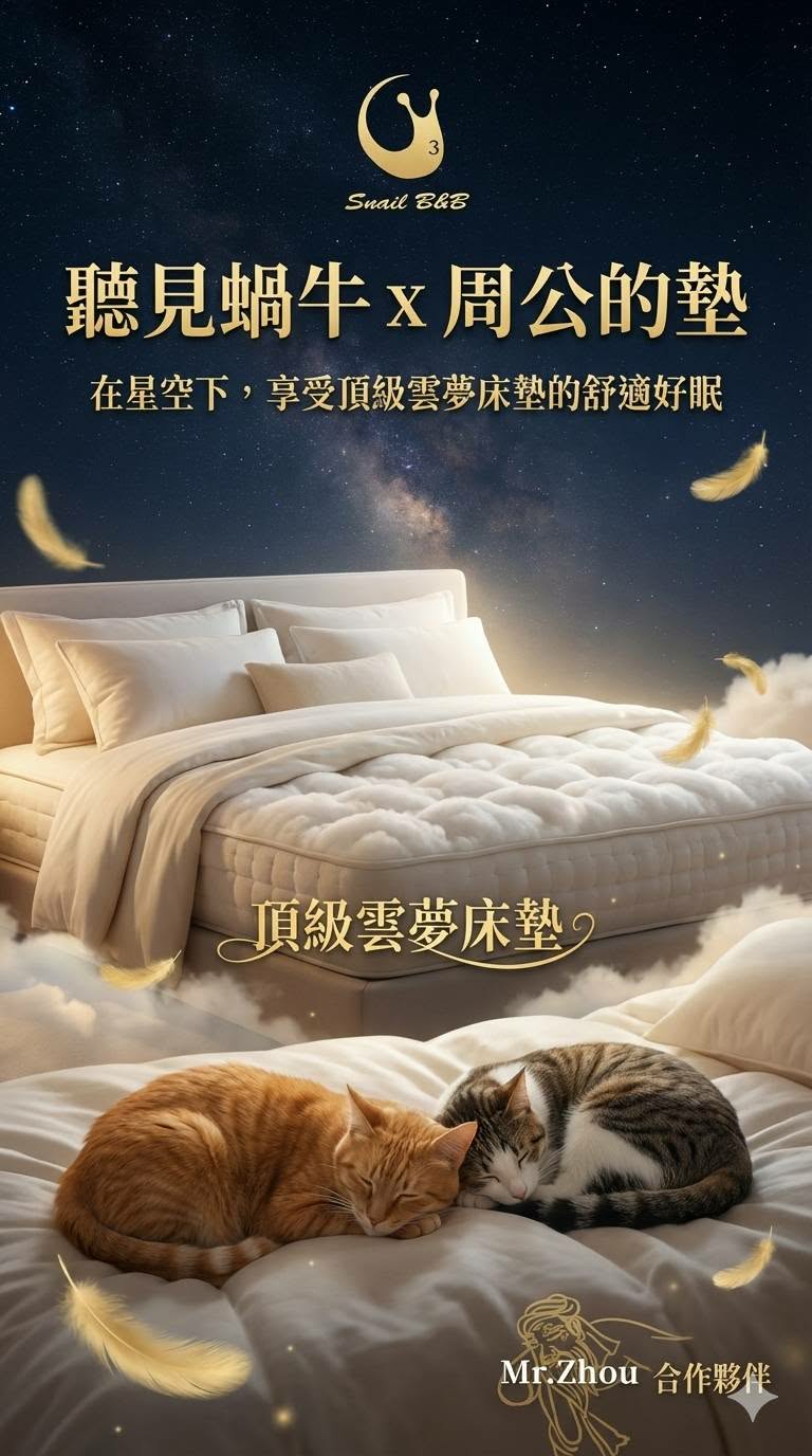 聽見蝸牛民宿頂級雲夢床墊・周公的墊獨立筒床墊
